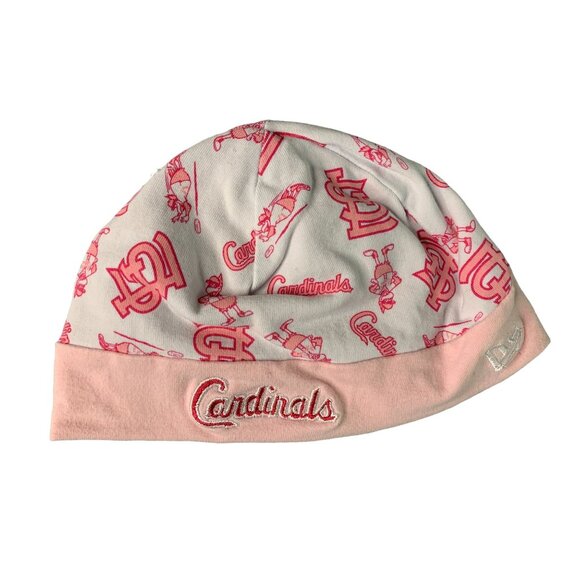New Era Infant Girls baby One Size Fits Most Pink St Louis Cardinals Beanie Cap - Picture 1 of 4